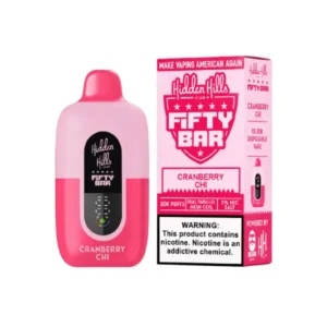 Cranberry Chi Hidden Hills X Fifty Bar 20K Puffs Disposable Vape