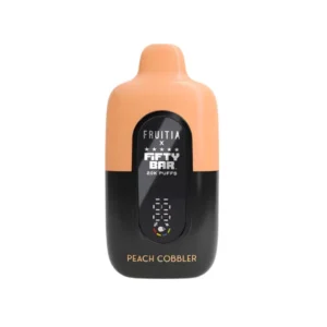 Peach Cobbler Fruitia X Fifty Bar 20K Puffs Disposable Vape Fruitia X Fifty Bar 20K Puffs Disposable Vape