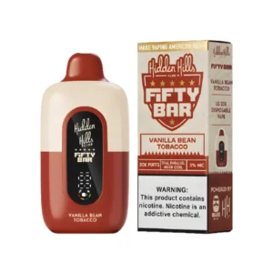 Vanilla Bean Tobacco Hidden Hills X Fifty Bar 20K Puffs Disposable Vape