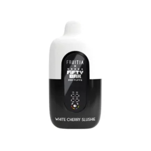 White Cherry Slushy Fruitia X Fifty Bar 20K Puffs Disposable Vape